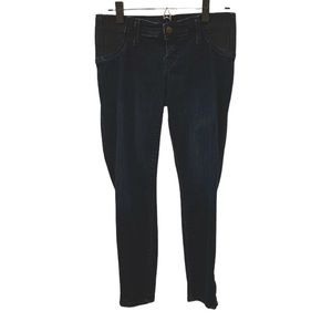Isabel Maternity Dark Blue Wash Skinny Jeans With Stretch Sides. Size 4.